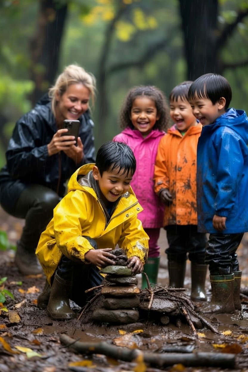 Teacher documenting in the field